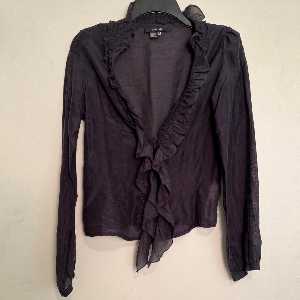 Zara Ruffle blouse/shrug - Picture 3 of 5